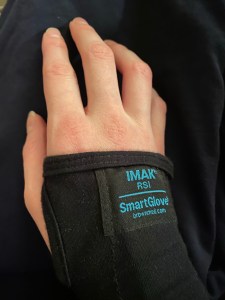 my hand and my wrist brace